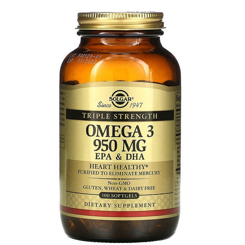 Solgar Omega 3 EPA & DHA Triple Strength 950 mg 100 Softgels
